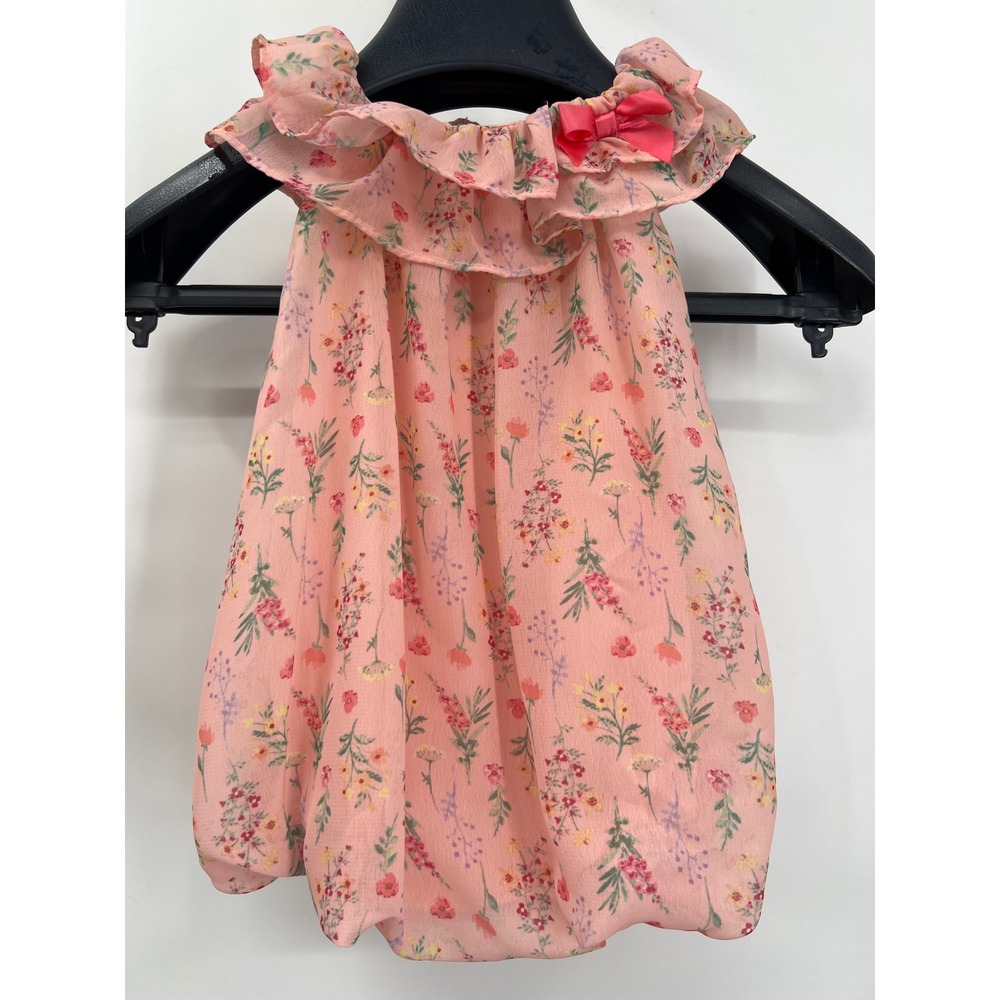 Nanette Lepore Adorable Pink Floral Dress Cottagecore Spring 3-6 mos.‎